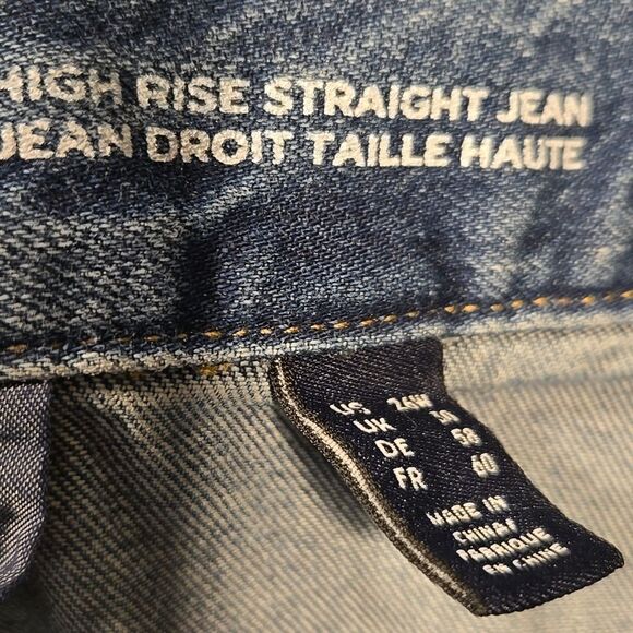 Land's End High Rise Straight Leg Jeans Size 26W - Picture 10 of 11